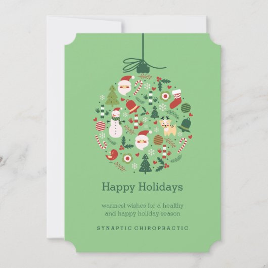 Chiropractische kerstkaarten voor sierdoeleinden F Feestdagenkaart (Voorkant)
