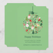Chiropractische kerstkaarten voor sierdoeleinden F Feestdagenkaart (Voorkant / Achterkant)