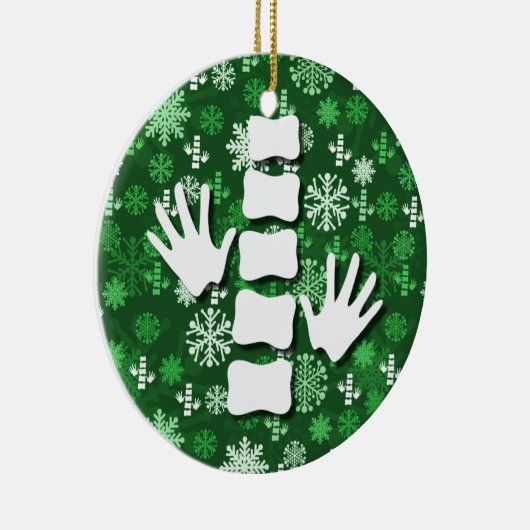 Chiropractische kerstversiering keramisch ornament (Rechts)