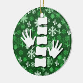 Chiropractische kerstversiering keramisch ornament (Links)