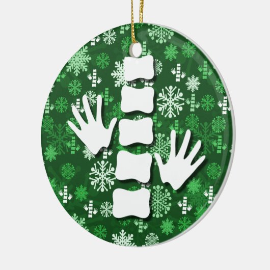 Chiropractische kerstversiering keramisch ornament (Links)