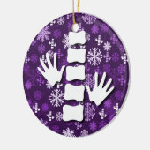 Chiropractische kerstversiering keramisch ornament (Links)