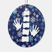 Chiropractische kerstversiering keramisch ornament (Links)