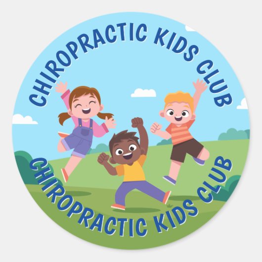 Chiropractische Kinder Club Classic Round Sticker (Voorkant)