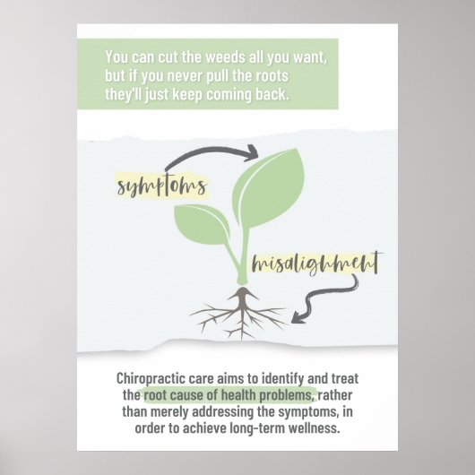 Chiropractische kunst, Chiropractor, Chiropractie Poster (Voorkant)