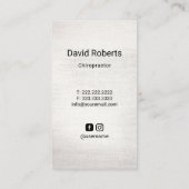 Chiropractische  Linen Anatomy Chiropractor Visitekaartje (Achterkant)
