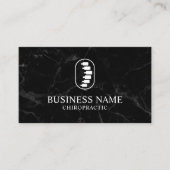 Chiropractische Logo Chiropractor Modern Marble Visitekaartje (Voorkant)