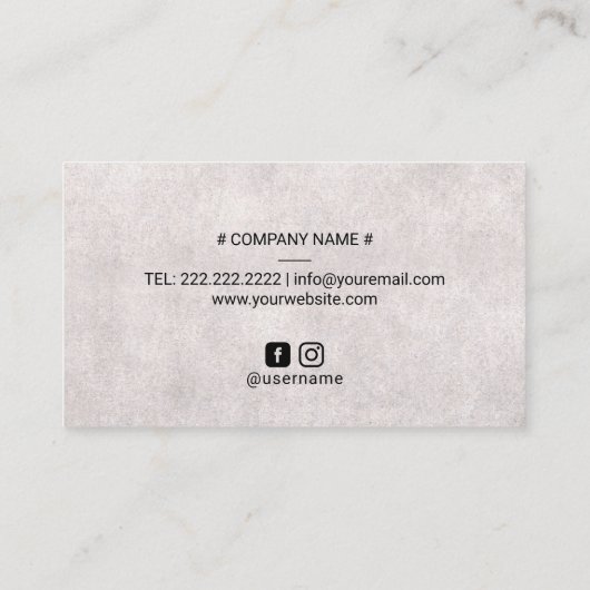 Chiropractische Logo  Chiropractor Visitekaartje (Achterkant)