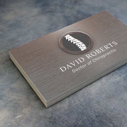 Chiropractische Logo  metale chiropractor Visitekaartje