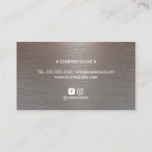 Chiropractische Logo  metale chiropractor Visitekaartje (Achterkant)