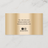 Chiropractische Logo Moderne Gold Chiropractor Visitekaartje (Achterkant)