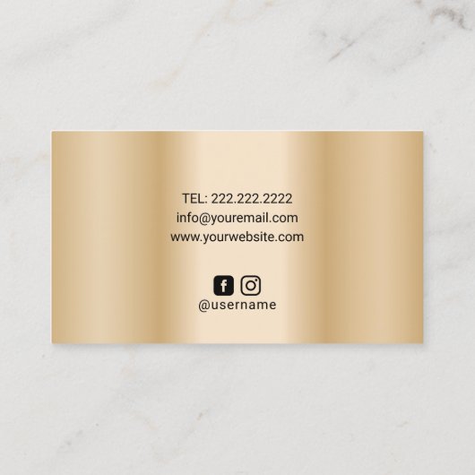 Chiropractische Logo Moderne Gold Chiropractor Visitekaartje (Achterkant)