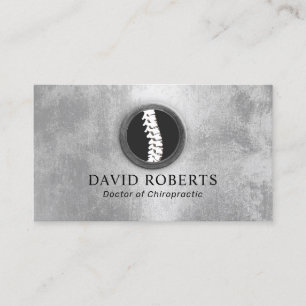 Chiropractische Logo Trendy Silver Chiropractor Visitekaartje