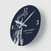 Chiropractische marineblauw-anatomie ronde klok (Hoek)