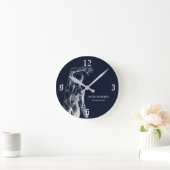 Chiropractische marineblauw-anatomie ronde klok (Huis)