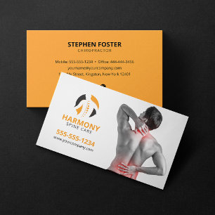 Chiropractische Massage Therapie Chiropractor sina Visitekaartje