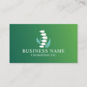 Chiropractische Natuur Spine Logo Chiropractor Gre Visitekaartje (Voorkant)
