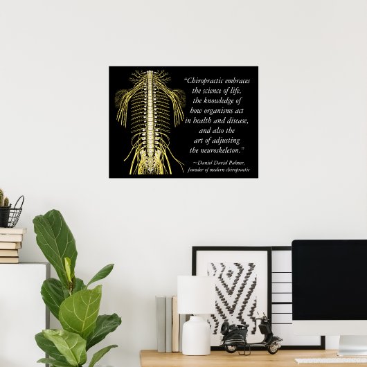 Chiropractische offertes en Gezegden DD Palmer Poster (Thuiskantoor)