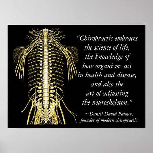 Chiropractische offertes en Gezegden DD Palmer Poster (Voorkant)