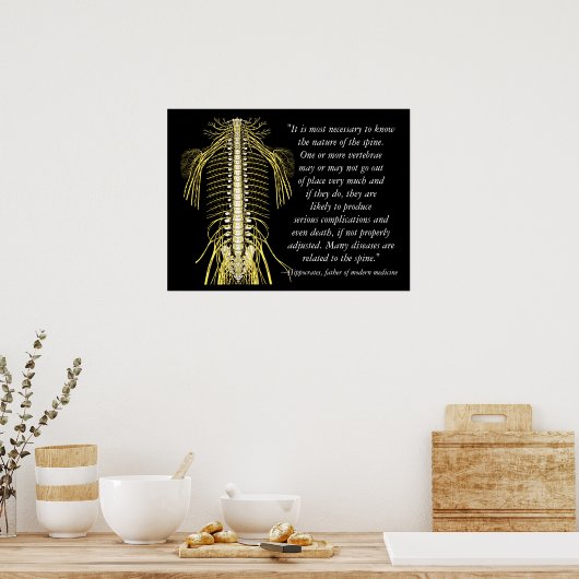Chiropractische offertes Hippocrates Poster (Keuken)