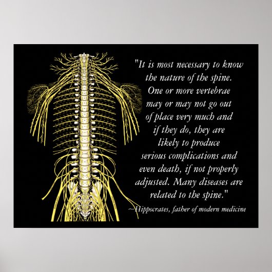 Chiropractische offertes Hippocrates Poster (Voorkant)