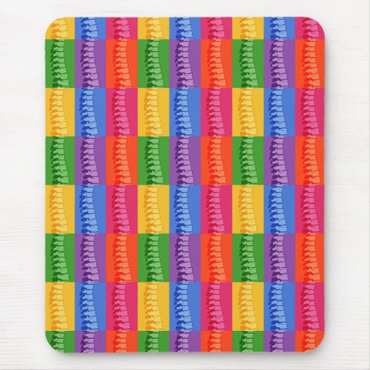 Chiropractische Pop Art Mousepad Muismat (Voorkant)