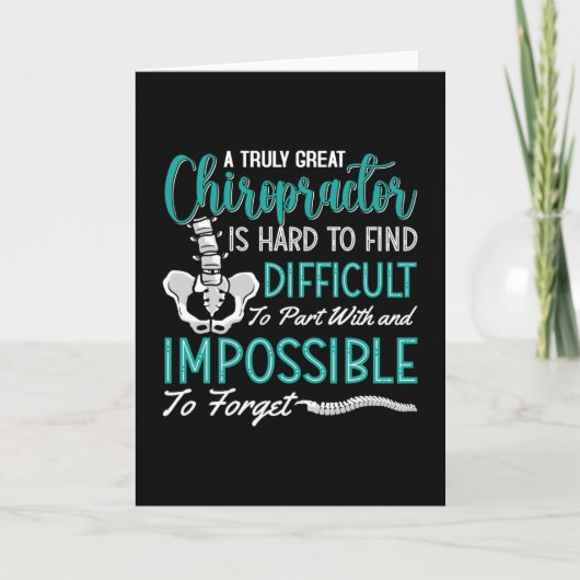 Chiropractische ruggengraat echt geweldig Chiropra Kaart (Voorkant)