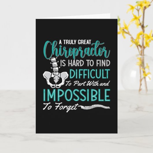 Chiropractische ruggengraat echt geweldig Chiropra Kaart (Gele Bloem)