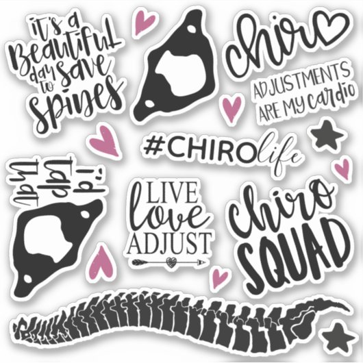 Chiropractische Stickers, Chiropractor, Sticker (Voorkant)