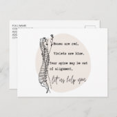 Chiropractische Valentijnsdag, Chiropractic, Chiro Briefkaart (Voorkant / Achterkant)