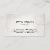 Chiropractische wervelkolom Therapist Black Chirop Visitekaartje (Achterkant)