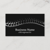 Chiropractische wervelkolom Therapist Black Chirop Visitekaartje (Voorkant)
