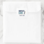 Chiropractische Zorg Medisch Ontwerp Vierkante Sticker (Tas)
