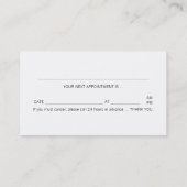 Chiropractor / Afspraakkaart Afsprakenkaartje (Achterkant)