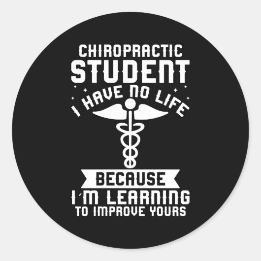 Chiropractor Afstuderen Chiropractie Student Gradu Ronde Sticker (Voorkant)