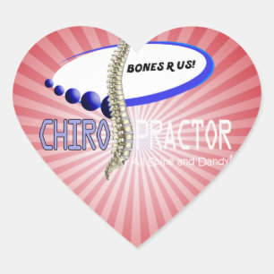 CHIROPRACTOR - ALLE SPINE EN DANDY - BOTTEN R.V. HART STICKER