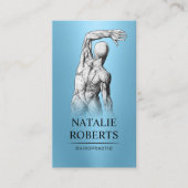 Chiropractor Anatomie Modern Blauw Chiropractie Visitekaartje (Voorkant)
