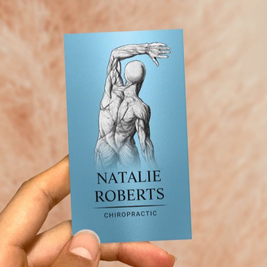 Chiropractor Anatomie Modern Blauw Chiropractie Visitekaartje