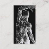 Chiropractor Anatomy Back Chiropractic Black Visitekaartje (Voorkant)