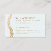 Chiropractor Appointment Reminder Bus Visitekaartje (Voorkant)