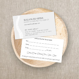 Chiropractor Appointment Reminder Bus Visitekaartje