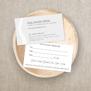 Chiropractor Appointment Reminder Bus Visitekaartje