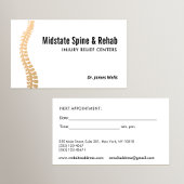 Chiropractor Appointment Reminder Bus Visitekaartje