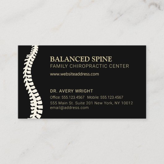 Chiropractor Appointment Reminder Visitekaartje (Voorkant)