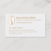 Chiropractor Appointment Reminder Visitekaartje (Voorkant)