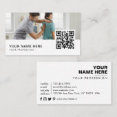 Chiropractor arts QR Code Visitekaartje (Voorkant / Achterkant)