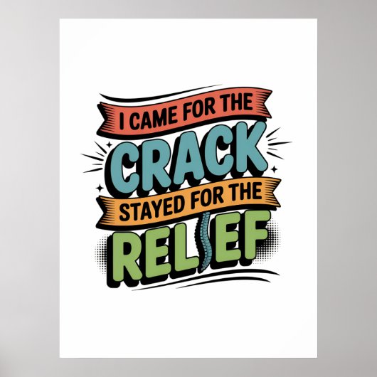 Chiropractor Back Relief Funny Gift Poster (Voorkant)