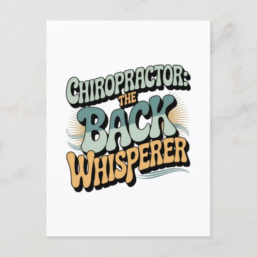Chiropractor Back Whisperer Gift Idea Briefkaart (Voorkant)