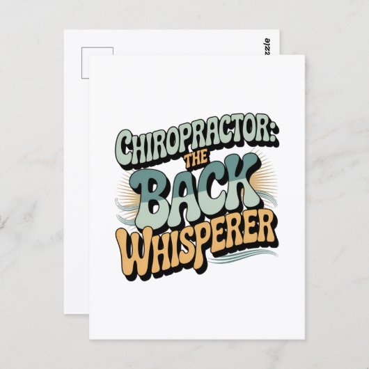 Chiropractor Back Whisperer Gift Idea Briefkaart (Voorkant / Achterkant)