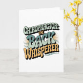Chiropractor Back Whisperer Gift Idea Kaart (Gele Bloem)